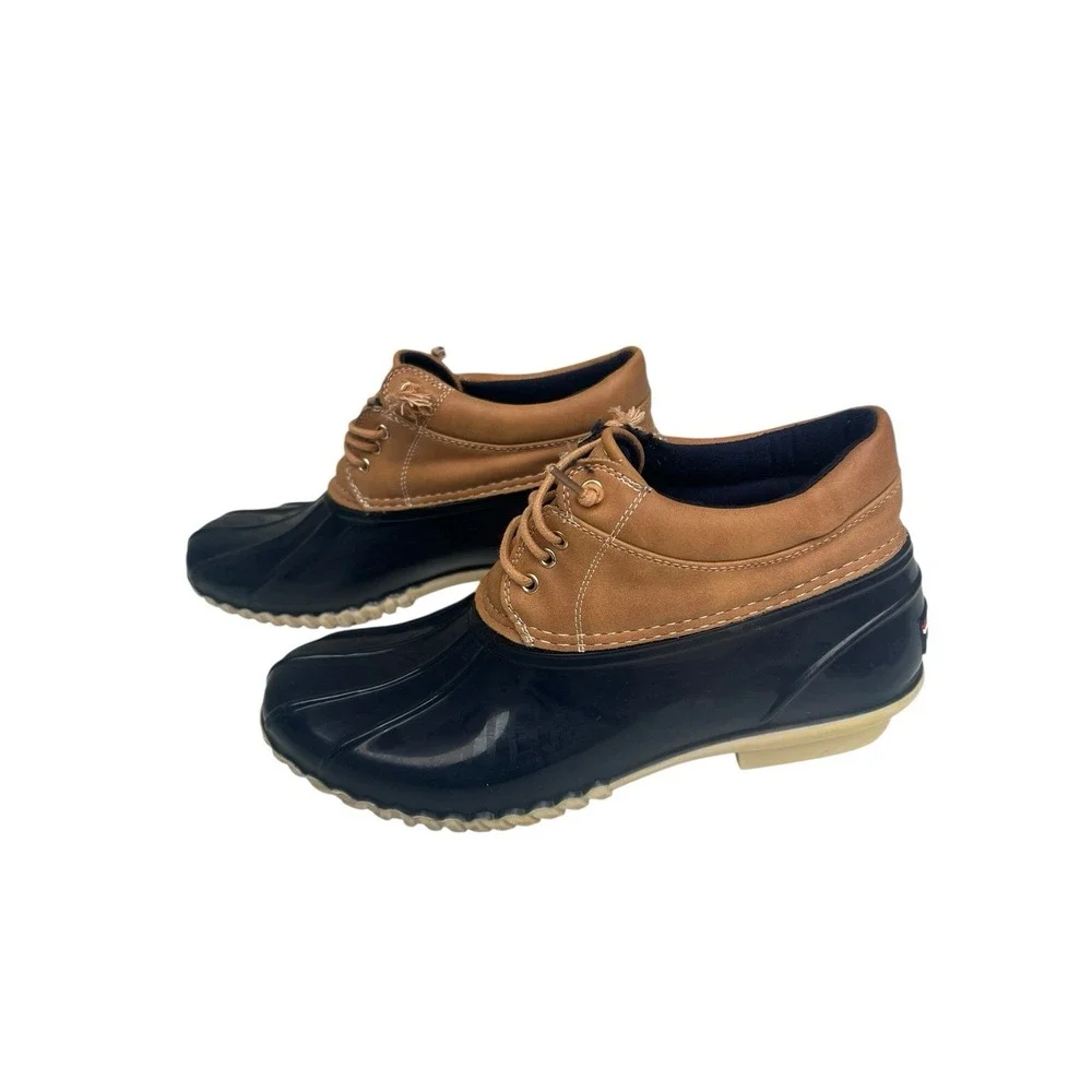 Tommy Hilfiger Womens‎ Ankle Duck Boots Size 9 Lace Up Rain Outdoors T Wheat
